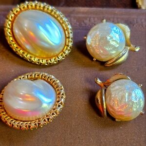 Two Vintage Pairs Of Sarah Coventry Clip On Earrings